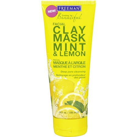 (2 pack) Freeman Clay Mask Mint & Lemon, 6.0 FL OZ
