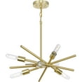 thumbnail image 6 of Astra Collection Six-Light 22" Satin Brass Modern Chandelier, 6 of 9