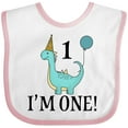 thumbnail image 3 of Inktastic First Birthday Dinosaur Party 1 Year Old Boys or Girls Baby Bib, 3 of 4