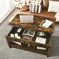 thumbnail image 5 of Costway Lift Top Solid Wood Coffee Table with Hidden Compartment in Coffee, 5 of 12