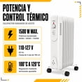 thumbnail image 3 of Calentador Electrico Aceite Calefactor Termostato Gutstark Home 1500 W 3 niveles, 3 of 6