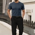 thumbnail image 2 of Breeze Mens Shirts Cooling Mesh Short Sleeve Top Athletic Fit Summer Shirt for Men Quick-Dry Stretch for Workouts and Everyday Comfort Navy Xxl, 2 of 5