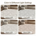 thumbnail image 7 of ODIKA 9'x12' Beige Taupe Geometric Crisscross Washable Area Rug Modern Handwoven Pattern for Indoor/Outdoor Low Pile, Flatwoven, for Great Room, Indoor Concept, Large Living, 7 of 7