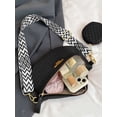 thumbnail image 6 of Gustave PU Leather Crossbody Bag for Women, Trendy Woven Fanny Pack Belt Bum Bag Shoulder Sling Purse with Adjustable Guitar Strap - Black, 6 of 7
