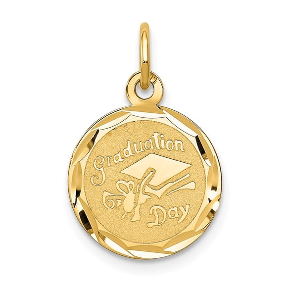 14k Yellow Gold Graduation Cap Charm