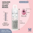 thumbnail image 3 of Miyuki Delica Seed Beads – Size 11/0 (1.6 mm), DB2393, Fancy Ice-Lined, 7.2 g, Approx. 1440 Beads, 3 of 7