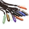 thumbnail image 5 of Natural Bead Crystal Double Point Hexagonal Cone Wand Pendant Necklace Chakra, 5 of 5