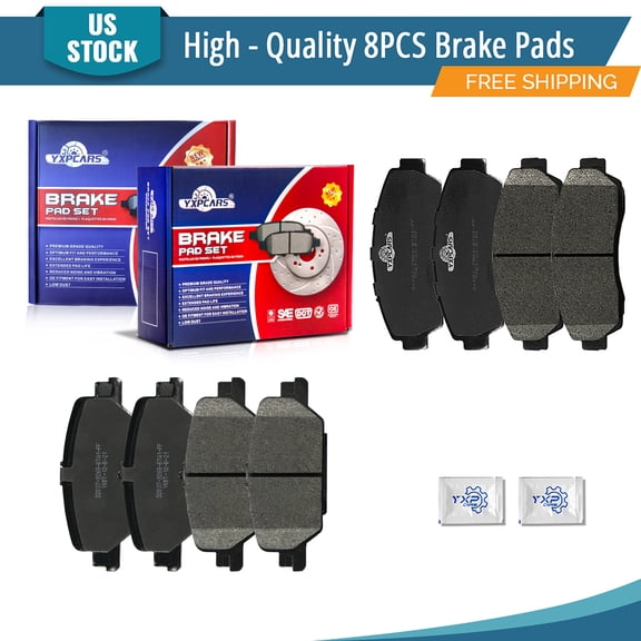 YXPCARS 8PCS Front & Rear Ceramic Brake Pads(D1521 BD2037) for Honda CR-V 2020-2022