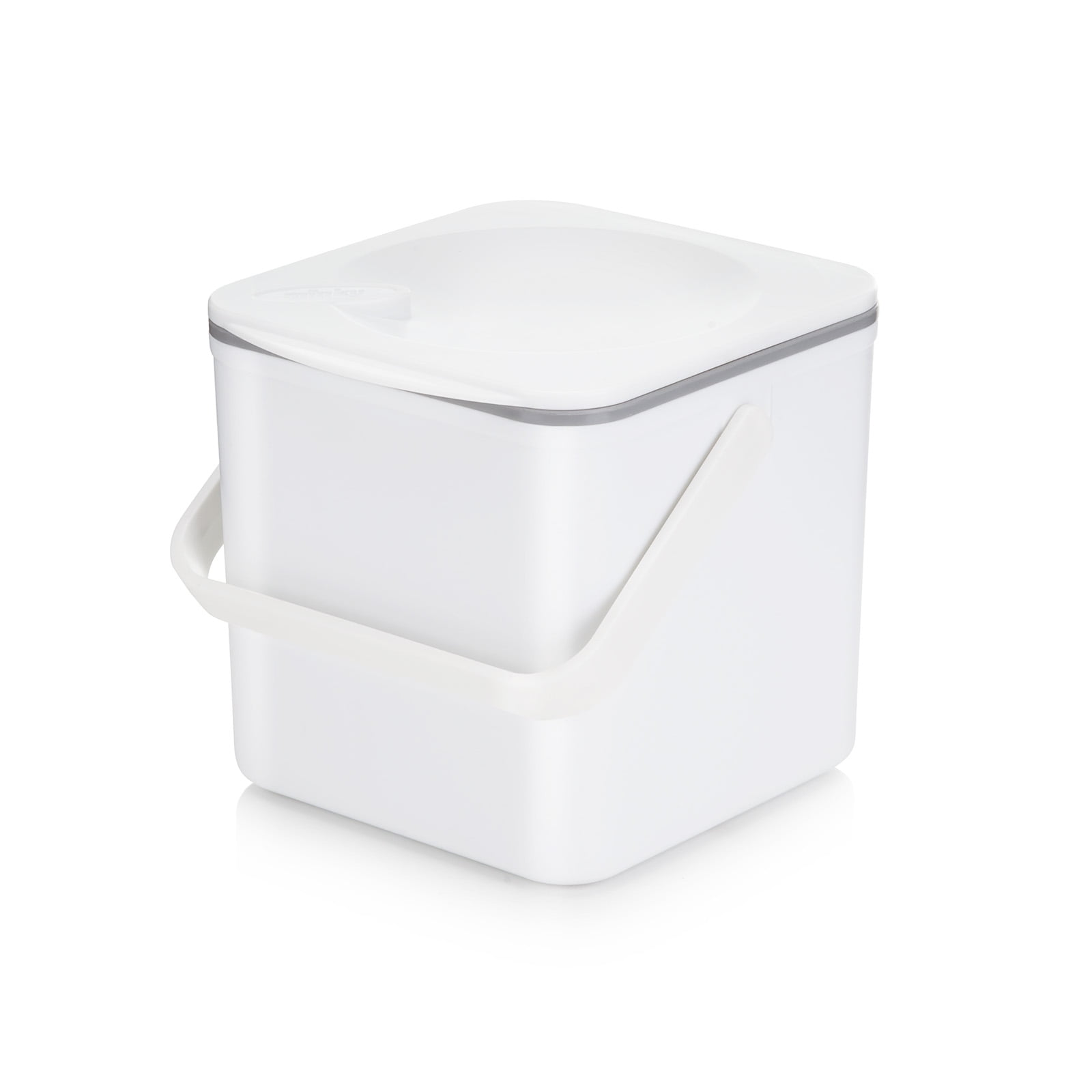 Minky Compost Kitchen Recycling Food Waste Bin Caddy 3.5L White 