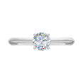 thumbnail image 3 of 1/2 Carat Prong Set Solitaire Diamond Engagement Ring Band in 14K White Gold (Ring Size 6.5), 3 of 5