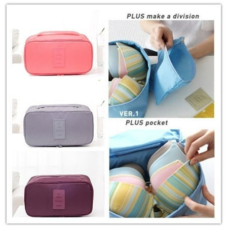 

Women Travel Cosmetic Makeup Toiletry Wash Storage Case Underwear Bra Bag