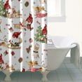 thumbnail image 4 of Multicolor Christmas Pattern Shower Curtain 36"x72" ,Bathroom Decorative Shower Curtains Set with 12 Hooks,Modern Waterproof Washable Shower Curtain, 4 of 6