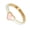 White, variant on Heart Rings for Women Enamel Stainless Steel Cute Adorable Gold Plated Personalized Statement Simple Band Dainty Elegance Jewelry White Size 9
