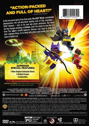 THE LEGO BATMAN MOVIE POSTER 2 Sided ORIGINAL FINAL RATED 27x40 WILL ARNETT 
