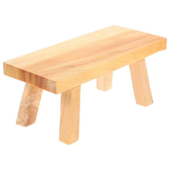 EeaseMX Taburete creativo con forma de taburete para escritorio, escultura de madera, artesanías, base de exhibición