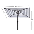 thumbnail image 3 of Safavieh Iris Fashion Line 6.5x10ft Rect Metal/Polyester Umbrella in Black/White, 3 of 6