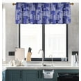 thumbnail image 3 of Paisley Vintage Kitchen Window Valance Curtain Blue 54x18inch Short Half Bathroom Curtain Cornice Valance Farmhouse Gift Holiday Curtain Topper with Rod Pocket, 3 of 6
