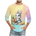 thumbnail image 1 of Blusas y camisas de manga larga con cuello redondo para hombre, blusa informal con estampado de cuello redondo y manga corta, blusa estampada para hombre, 1 of 4