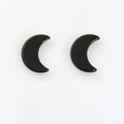 HOOUN Men Women Magnetic Fashion Black Stud Earrings Ear Plugs Non-Piercing Clip On-2