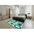 thumbnail image 4 of Ahgly Company Indoor Round Patterned Blue Eyes Blue Area Rugs, 6' Round, 4 of 6