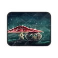 thumbnail image 3 of ABPHQTO Little Owl Sitting Under Mushrooms Pet Dog Cat Bed Pee Pads Mat Cushion Potty Dogsblankets Crate Bed Kennel 14x18 inch, 3 of 4