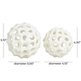 thumbnail image 3 of DecMode Cream 5" Abstract Decorative Ball Polystone Orbs & Vase Filler (2 Count), 3 of 7