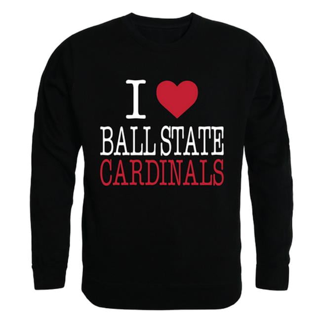 W Republic Products 552 264 BLK 04 Ball State University I Love Crewneck T Shirt Black Extra Large Walmart