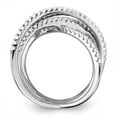 thumbnail image 2 of White Sterling Silver Ring Band with Stones Cubic Zirconia CZ, 2 of 3