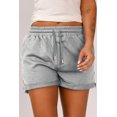 thumbnail image 3 of ABPHQTO Shorts de salón con puños y bolsillos laterales en la cintura gris para mujer, 3 of 5