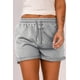 thumbnail image 3 of ABPHQTO Shorts de salón con puños y bolsillos laterales en la cintura gris para mujer, 3 of 5