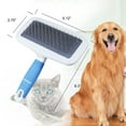thumbnail image 2 of Dog & Cat Slicker Brush,Grooming Long or Short Haired Dogs, Cats, Pets,New Balls on Bristles for Gentle & Effective Grooming,Massages Particle, (Blue), 2 of 6