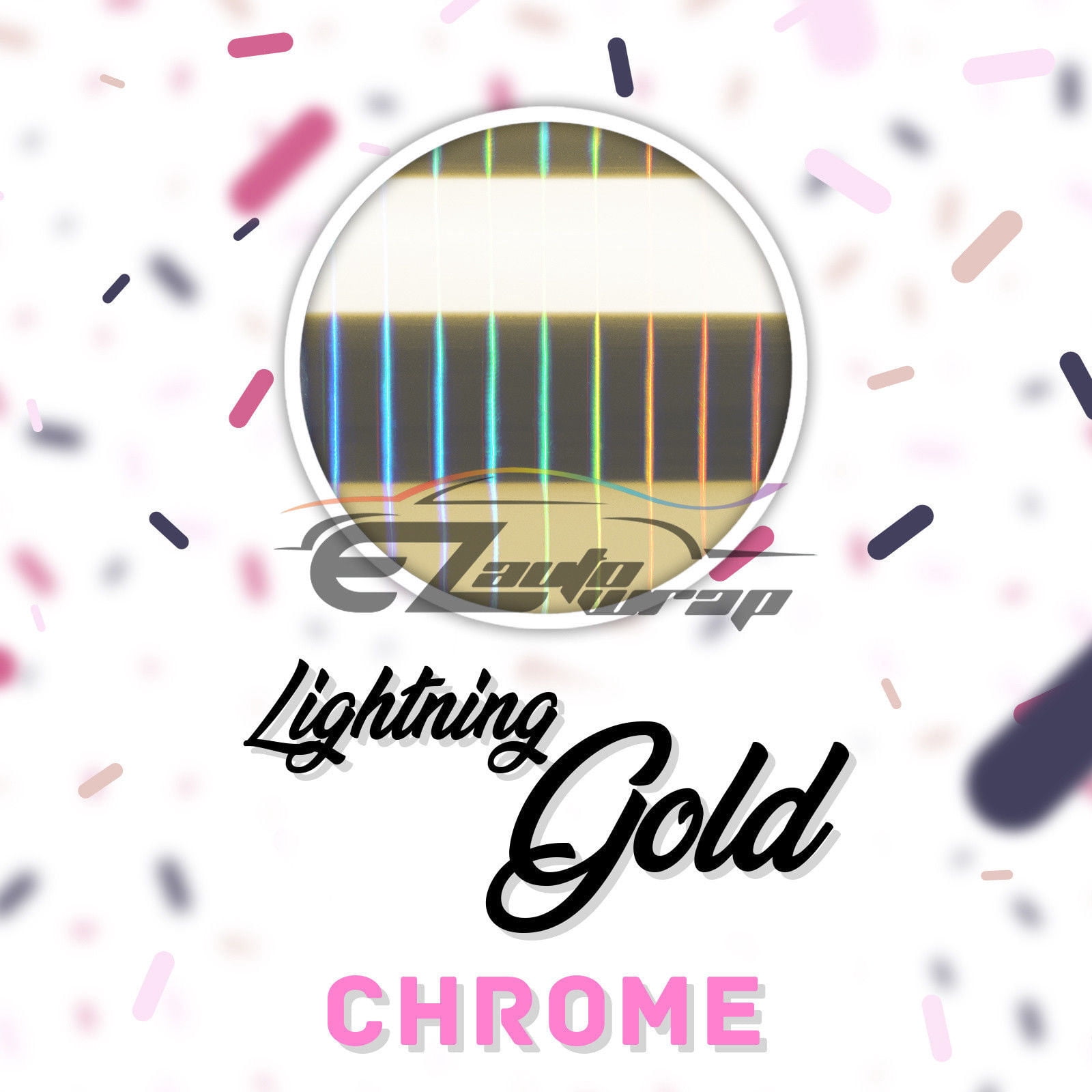ESSMO Lightning Gold Chrome Heat Transfer Vinyl HTV Sheet T-Shirt 20" Wide Iron On Heat Press 20"x360"