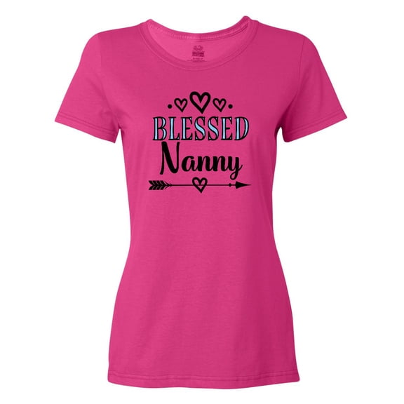 Inktastic Blessed Nanny Grandma Gift Women's T-Shirt