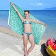 thumbnail image 7 of SKYSONIC Beach Towels 30"x60", Turquoise Glitter Sparkle Camping Towels Sand Free Beach Towel, Large Beach Towels Quick Dry Bath Travel Towels Pool Yoga Beach Mat for Men Women, 7 of 7