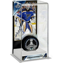 Jordan Binnington St. Louis Blues 2019 Stanley Cup Champions Logo Deluxe Tall Hockey Puck Case