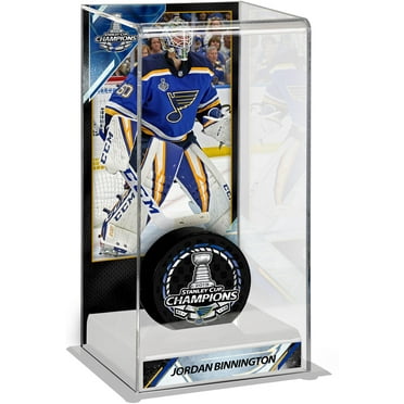 Jordan Binnington St. Louis Blues 2019 Stanley Cup Champions Logo Deluxe Tall Hockey Puck Case