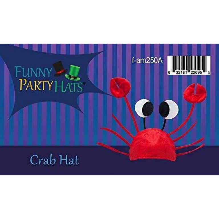 Crab Hat - Ocean Animal Hats - Fish Hats Crawfish Costume - Under the Sea  Party - By Funny Party Hats
