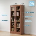 thumbnail image 2 of Fesbos Glass Display Cabinet, Metal Storage Cabinet Bookcase with 4 Adjustable Shelves and Acrylic Doors,5-Tier Curio Cabinet for Home, Office and Exhibition Hall, 2 of 11