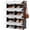 Black, variant on Shoe Rack Organizer, 8-Tier Shoe Storage Cabinet with Door, Stackable Plastic Shelves Organize for Closet,Entryway,Hallway,Bedroom, 32 Pairs