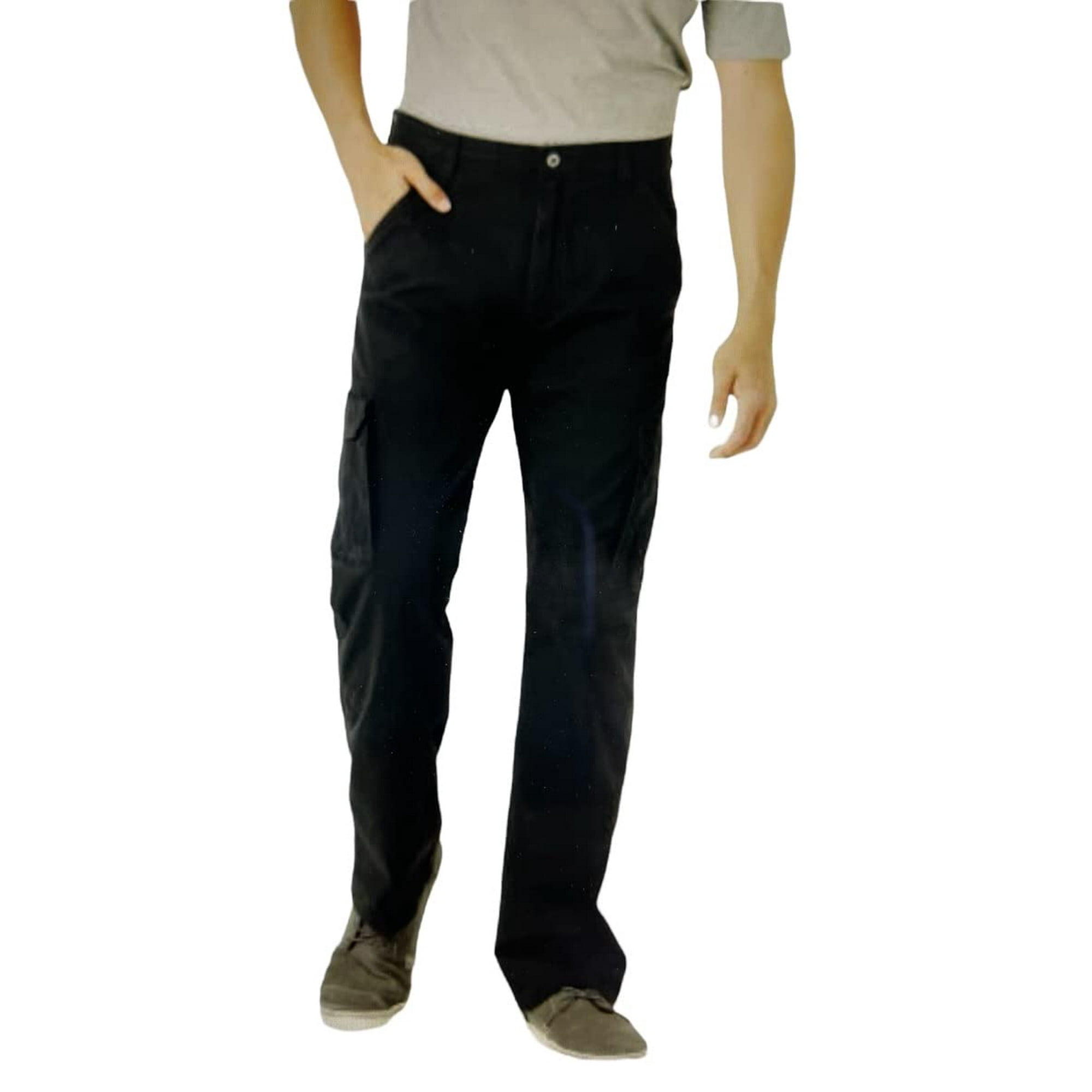 Wrangler Men's Flex Cargo Pants Relaxed Fit Black Hidden Tech Pocket  Straight Leg (42x32) | Walmart Canada