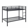 thumbnail image 6 of Kadyn Bed Frame, Platform Bed Frame,Metal Bunk Bed Twin Over Twin, Low Profile Bunk Bed Frame withBuilt-in Ladder, High Guardrail and Metal Slats, Black, 6 of 12