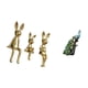 thumbnail image 5 of Elegante escultura de animales de la familia de conejos y pavos reales. Adorno de mesa para dormitorio, oficina, sala de estar, armario o estantería., 5 of 8