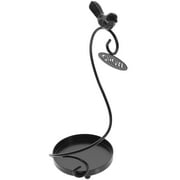 Eease Metal Bird-Shaped Plant Stand for Balcony and Garden (Black)