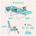 thumbnail image 6 of Open Box Ostrich Deluxe Lightweight Outdoor Lawn Beach Lounge Chair w/Footrest, 6 of 9