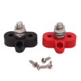 thumbnail image 2 of Battery Power Stud B,Automotive Battery Terminals,48V Battery Power Stud Red and Black Stainl Steel Post Single Stud Bus Bar Terminal Block for RV Truck Boat 38in M10, 2 of 8