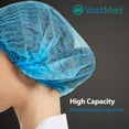 thumbnail image 5 of Disposable Mesh Bouffant Caps, 21 in, 100 Pack – Blue, 5 of 7