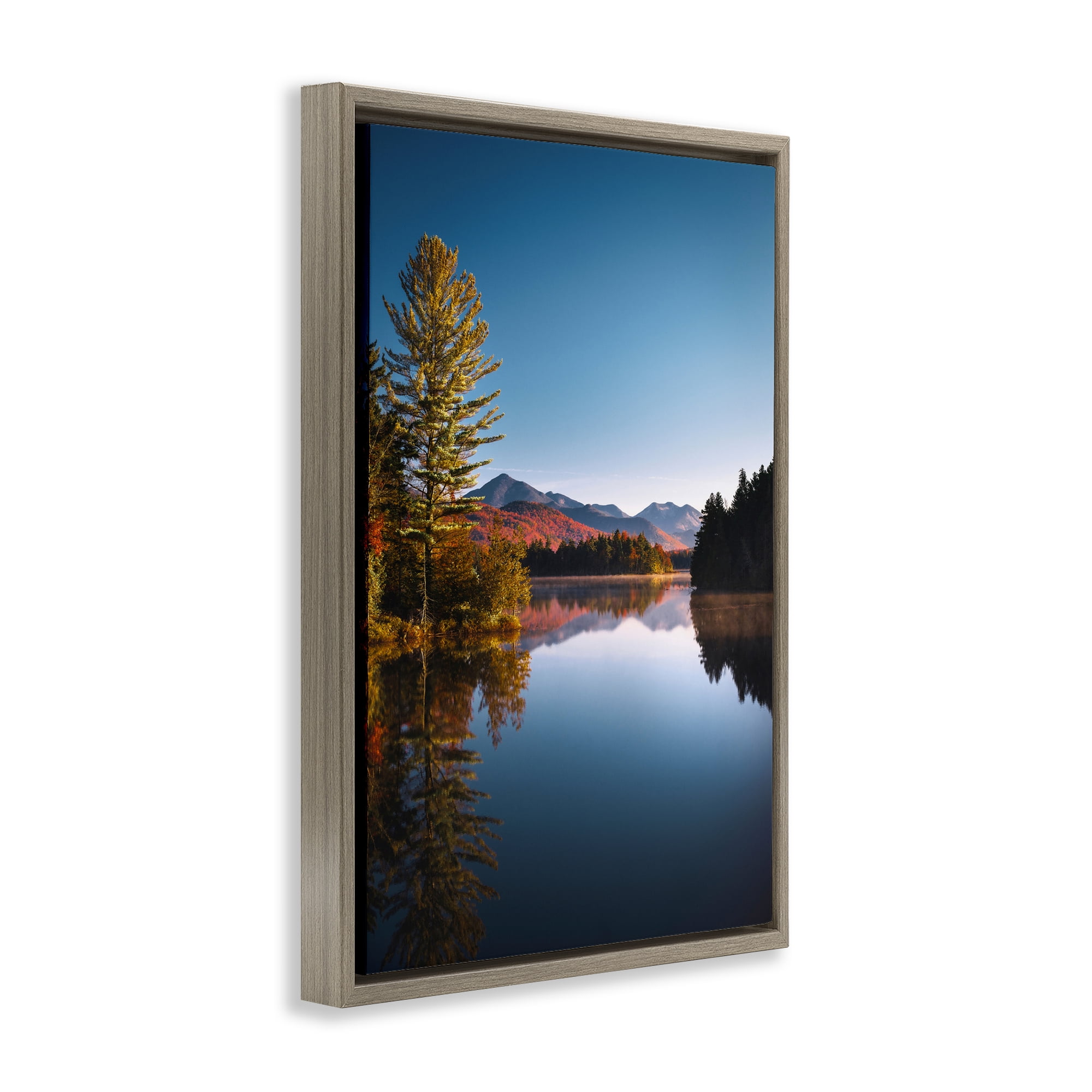 Stupell Industries Autumn Morning Wilderness Brown Framed Floater Canvas Wall Art, design by Jonathan Zaharek