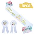 thumbnail image 3 of HAPPYLAND Decoraciones para baby shower Faja floral e insignia de hojalata Mamá para ser y papá para ser bebé, 3 of 5
