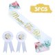 thumbnail image 3 of HAPPYLAND Decoraciones para baby shower Faja floral e insignia de hojalata Mamá para ser y papá para ser bebé, 3 of 5