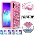 thumbnail image 3 of iPhone 14Plus Case 6.7 Inch ，Sparkle Floating Liquid Quicksand Bling Sequin Glitter 3 in 1 Shockproof Hard PC Bumper Durable Full Body Protective Girls Women, 3 of 6